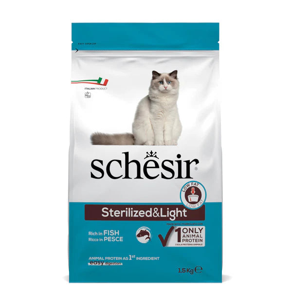 Schesir Sterilized & Light Ricco in Pesce 1,5 kg Schesir Sterilized & Light Ricco in Pesce 1,5 kg